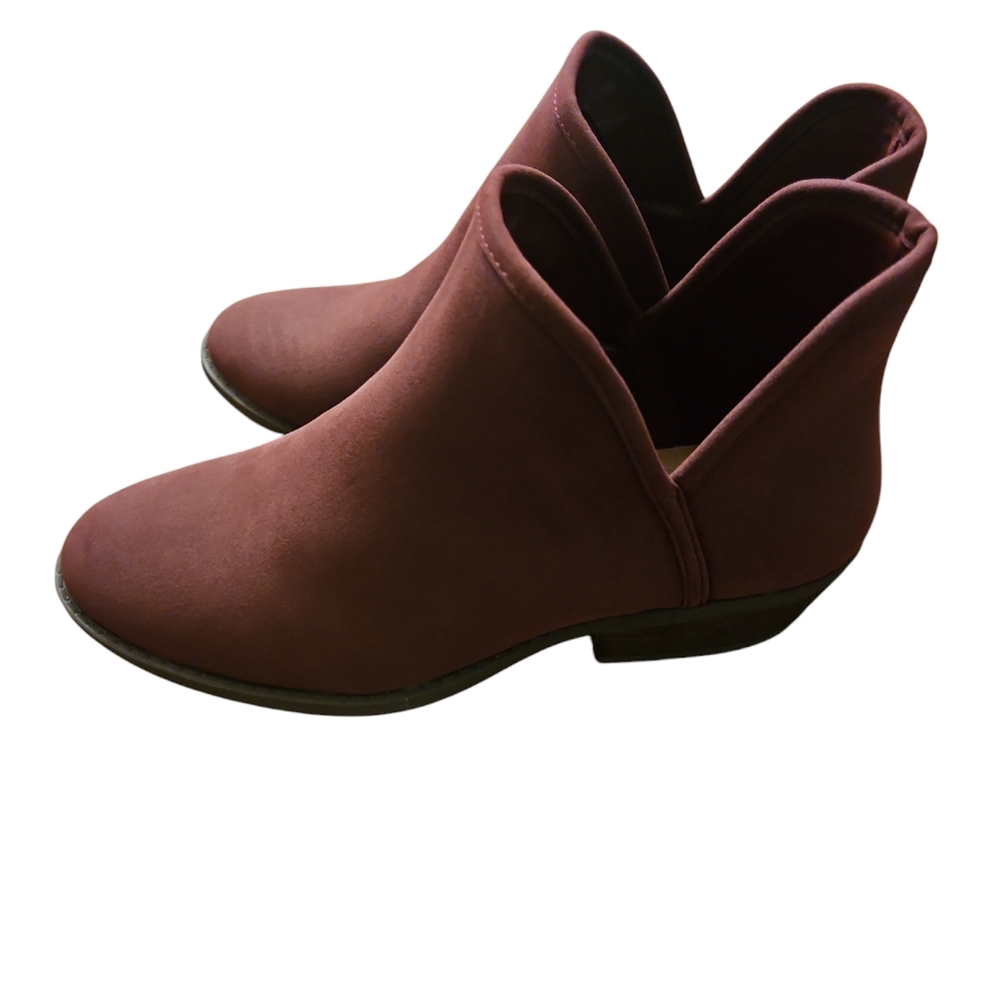 Serra Women’s Maroon Ankle Booties Shoe Boots Size 9